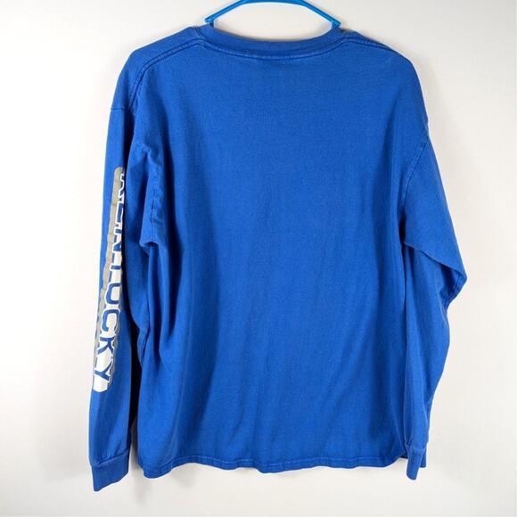 Kentucky Wildcats Long Sleeve Shirt Men’s Large Blue NCAA Delta Pro Weight Tee - Picture 4 of 4
